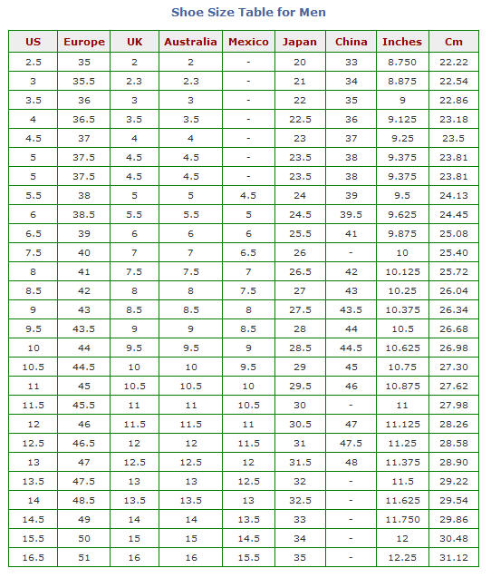 10k shoe size in us